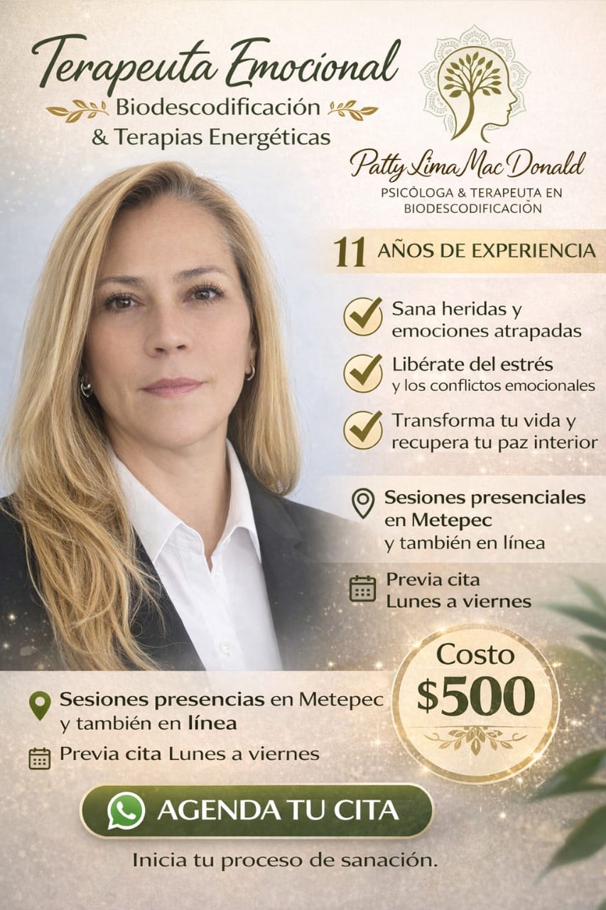 Patty Lima MacDonald, terapeuta emocional, biodescodificación y terapias energéticas